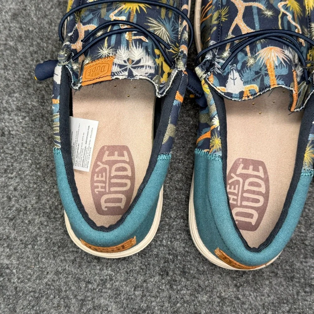 Hey Dude Wally Funk Oasis Shoes Mens 11 Blue Comfort Lightweight Slip On Sneaker - Picture 10 of 15